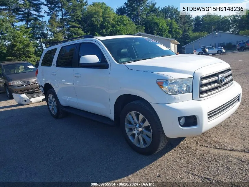 2017 Toyota Sequoia Sr5 VIN: 5TDBW5G15HS148236 Lot: 39755554