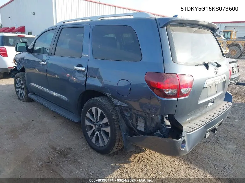 5TDKY5G16KS073600 2019 Toyota Sequoia Limited