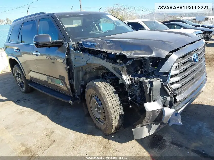 7SVAAABA1PX003221 2023 Toyota Sequoia Sr5/Ltd/Platinum/Capstone/Trd Pro