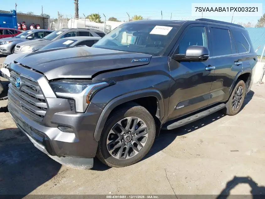 7SVAAABA1PX003221 2023 Toyota Sequoia Sr5/Ltd/Platinum/Capstone/Trd Pro