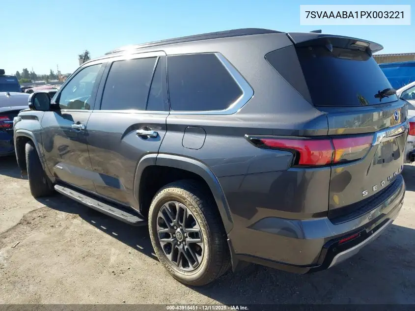 7SVAAABA1PX003221 2023 Toyota Sequoia Sr5/Ltd/Platinum/Capstone/Trd Pro