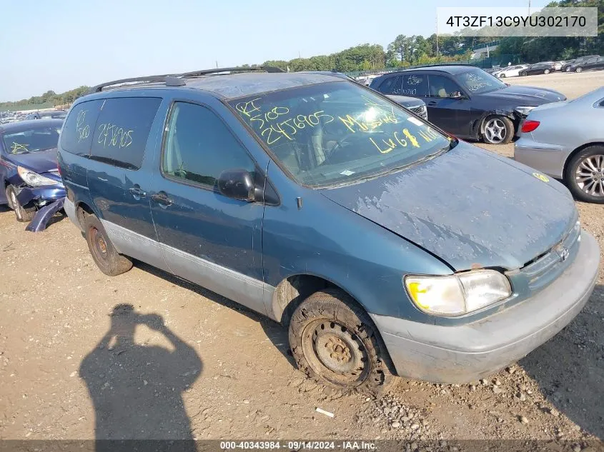 2000 Toyota Sienna Le VIN: 4T3ZF13C9YU302170 Lot: 40343984