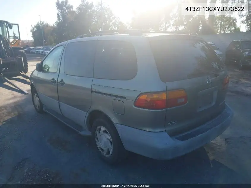 4T3ZF13CXYU273522 2000 Toyota Sienna Le