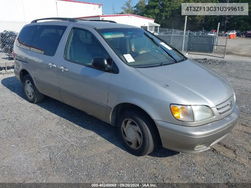 2001 Toyota Sienna Xle VIN: 4T3ZF13C31U399615 Lot: 40249868