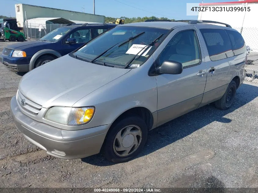 2001 Toyota Sienna Xle VIN: 4T3ZF13C31U399615 Lot: 40249868