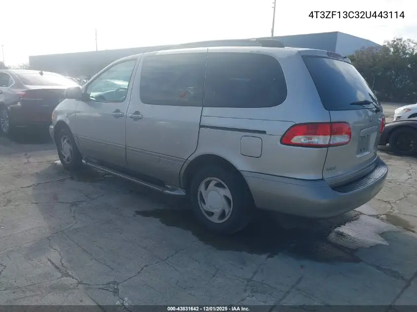 4T3ZF13C32U443114 2002 Toyota Sienna Le/Xle
