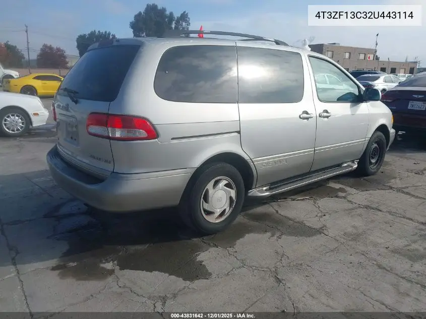 4T3ZF13C32U443114 2002 Toyota Sienna Le/Xle