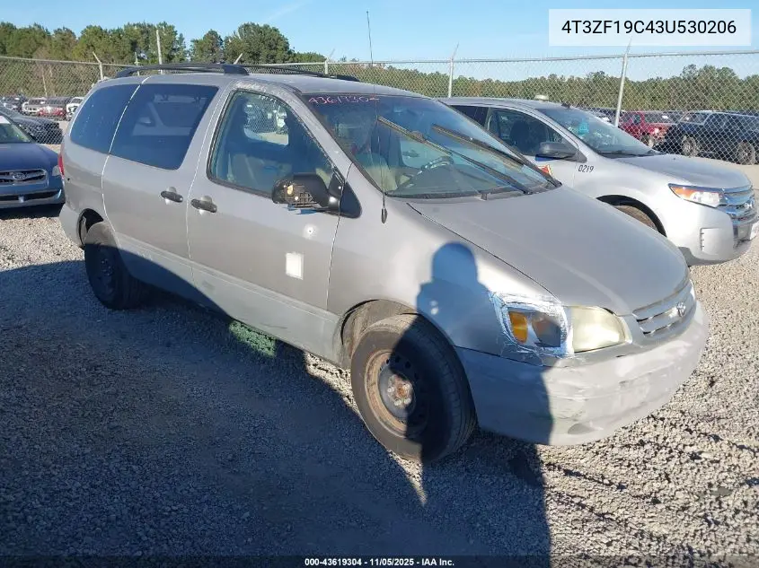 4T3ZF19C43U530206 2003 Toyota Sienna Ce
