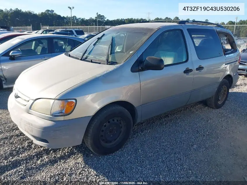 4T3ZF19C43U530206 2003 Toyota Sienna Ce