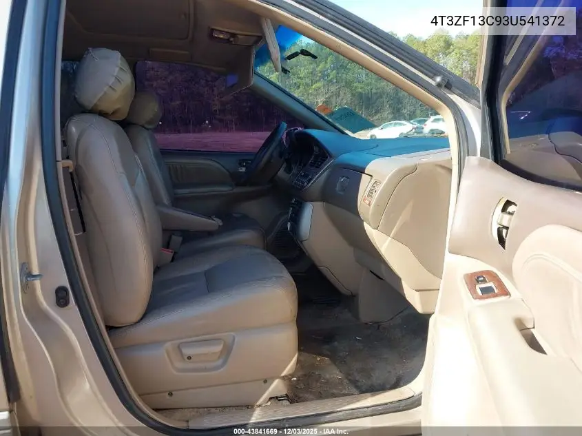 4T3ZF13C93U541372 2003 Toyota Sienna Xle