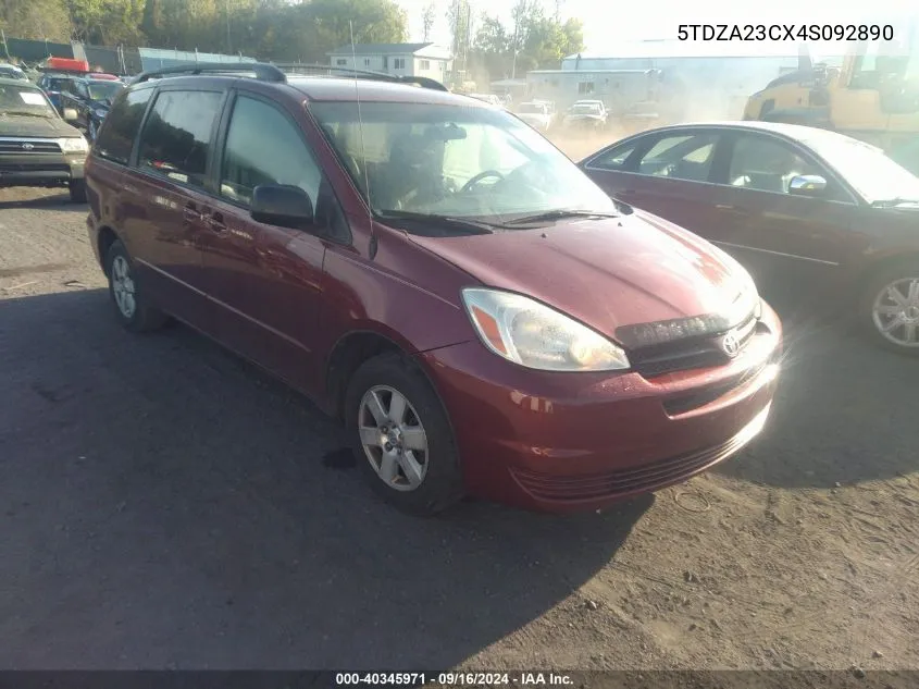 5TDZA23CX4S092890 2004 Toyota Sienna Ce/Le