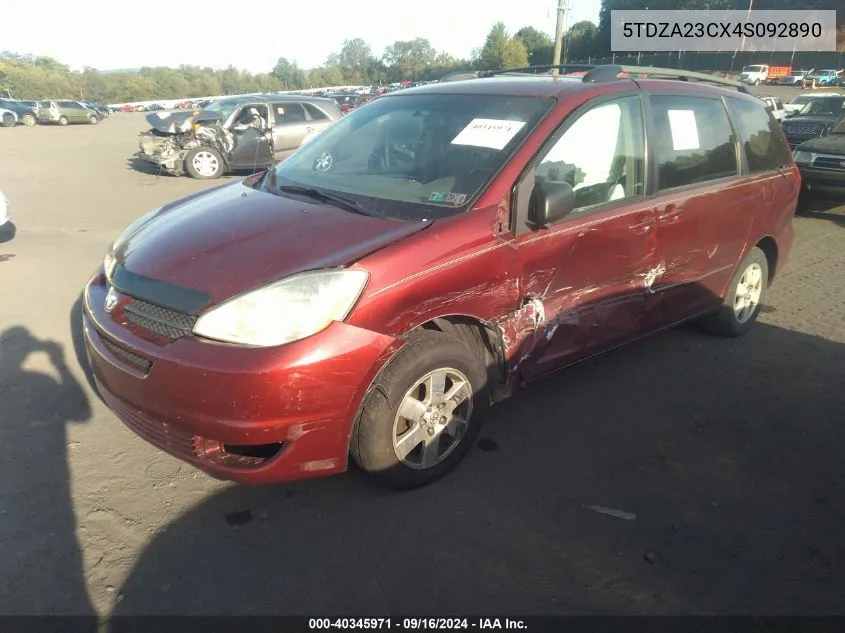 5TDZA23CX4S092890 2004 Toyota Sienna Ce/Le