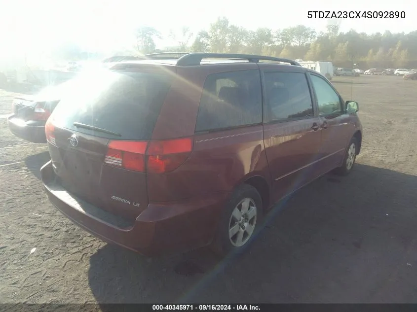 5TDZA23CX4S092890 2004 Toyota Sienna Ce/Le