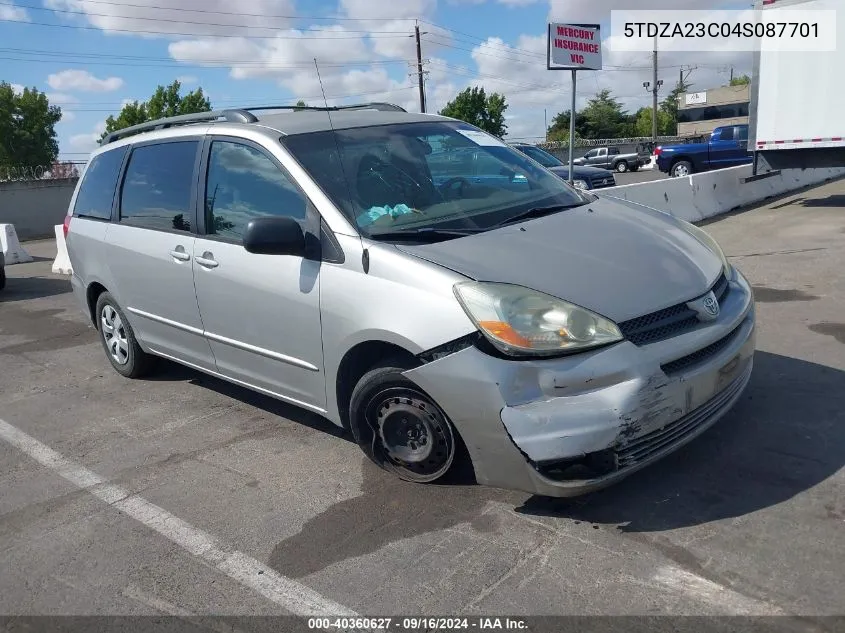 5TDZA23C04S087701 2004 Toyota Sienna Le