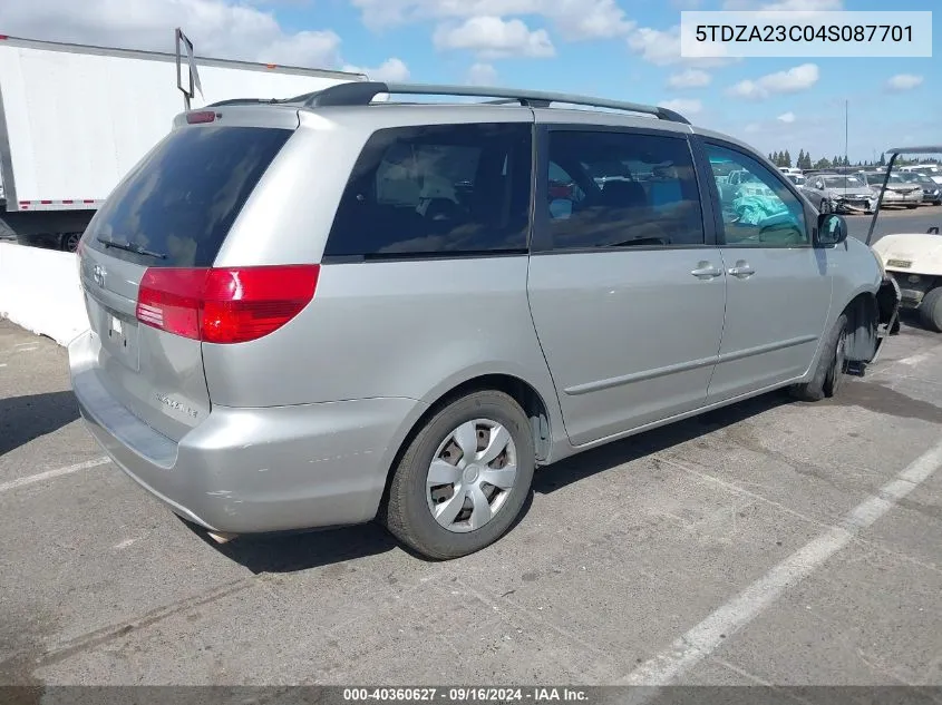 5TDZA23C04S087701 2004 Toyota Sienna Le