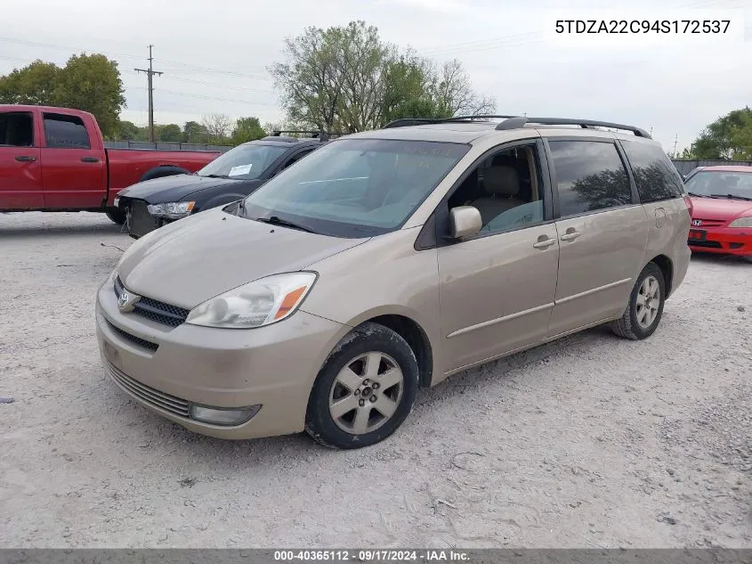 5TDZA22C94S172537 2004 Toyota Sienna Xle