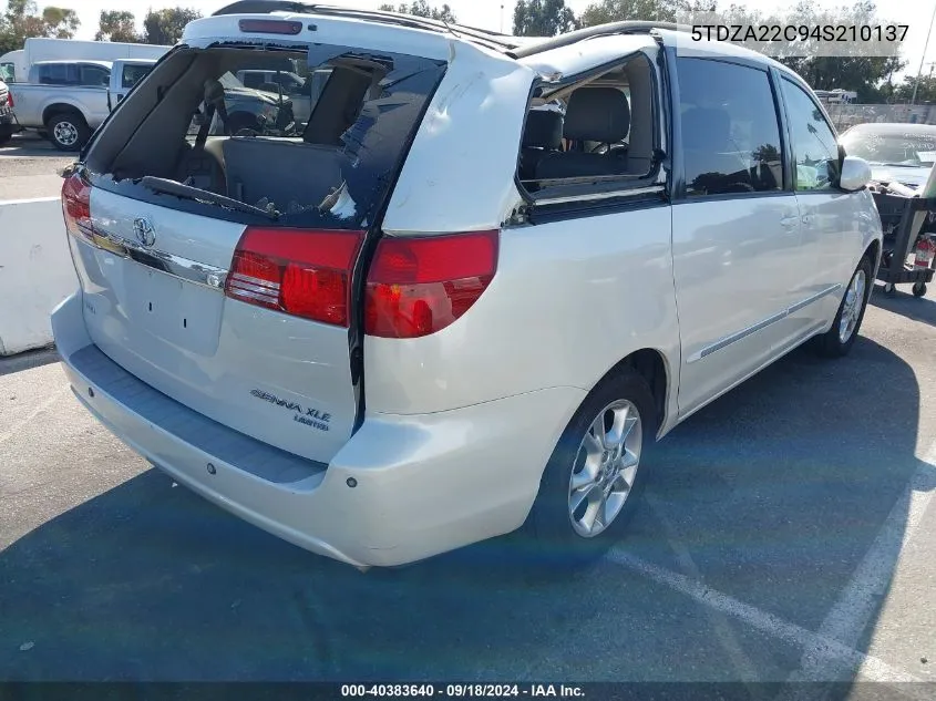 5TDZA22C94S210137 2004 Toyota Sienna Xle Limited