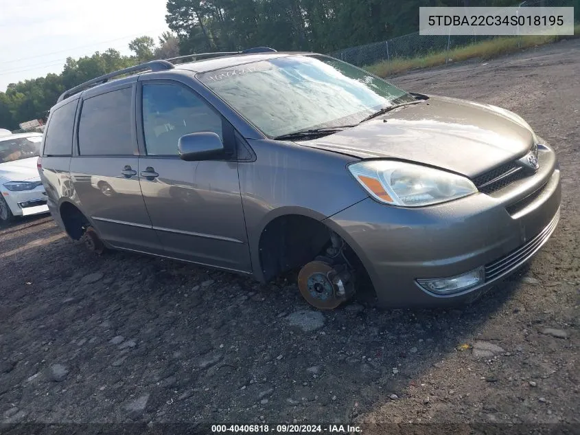 5TDBA22C34S018195 2004 Toyota Sienna Xle