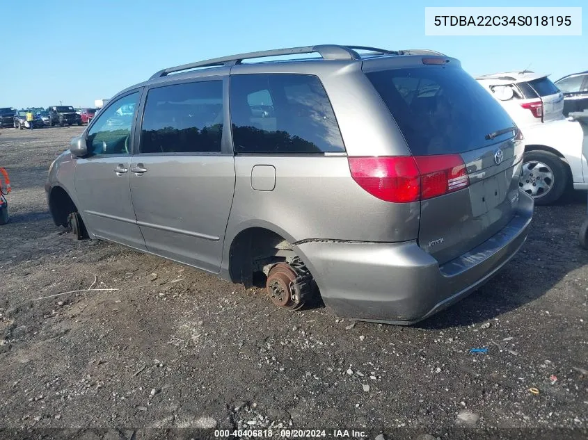 5TDBA22C34S018195 2004 Toyota Sienna Xle