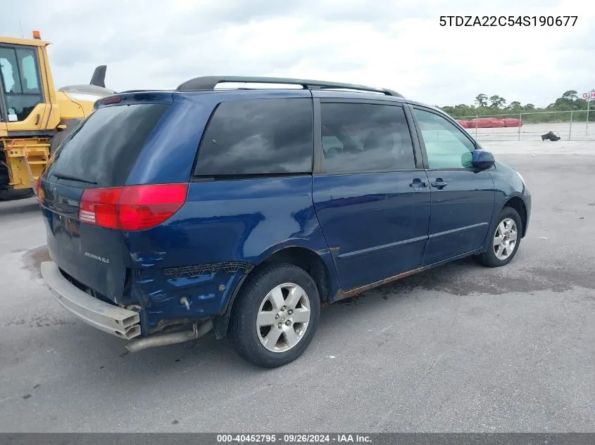 5TDZA22C54S190677 2004 Toyota Sienna Xle