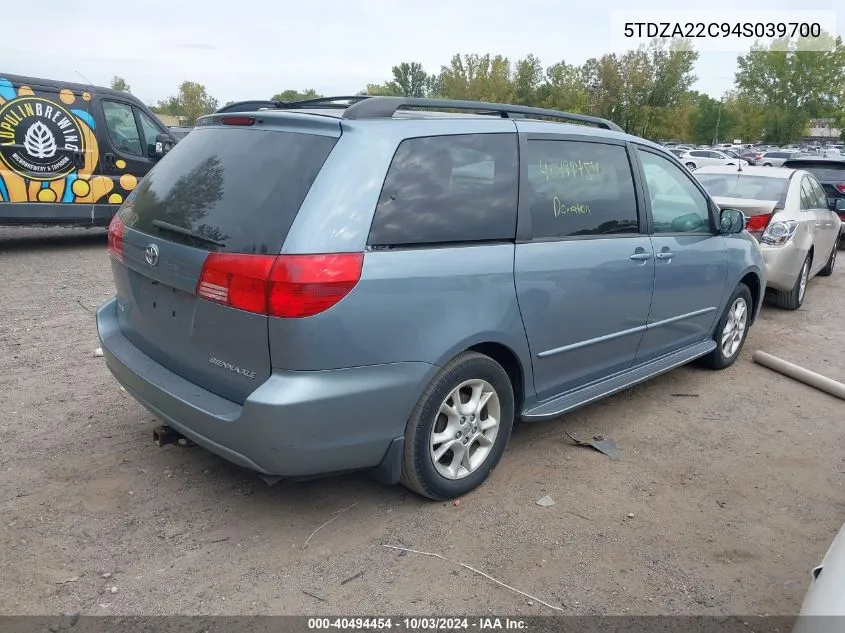 5TDZA22C94S039700 2004 Toyota Sienna Xle