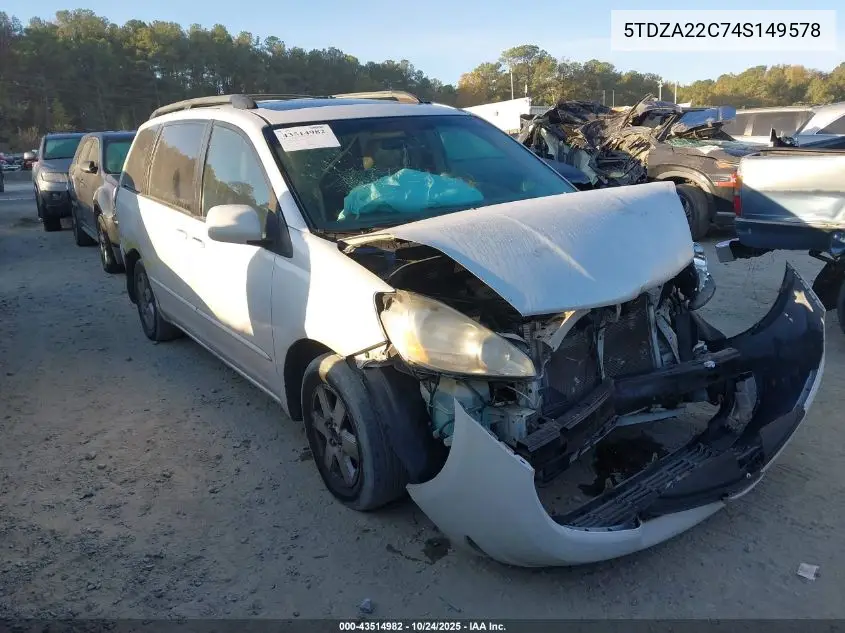 5TDZA22C74S149578 2004 Toyota Sienna Xle