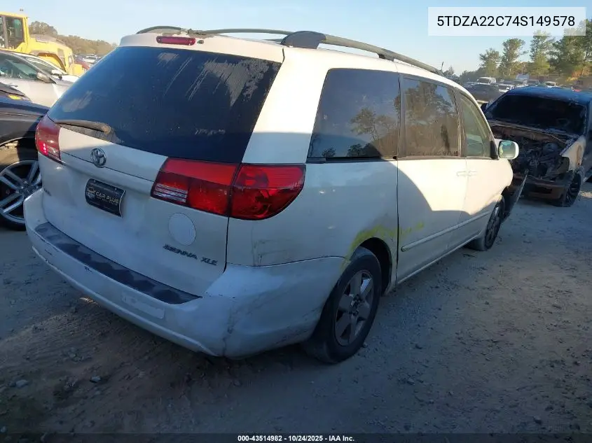 5TDZA22C74S149578 2004 Toyota Sienna Xle