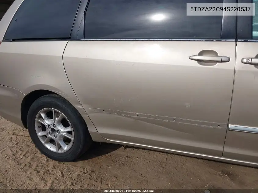 5TDZA22C94S220537 2004 Toyota Sienna Xle Limited