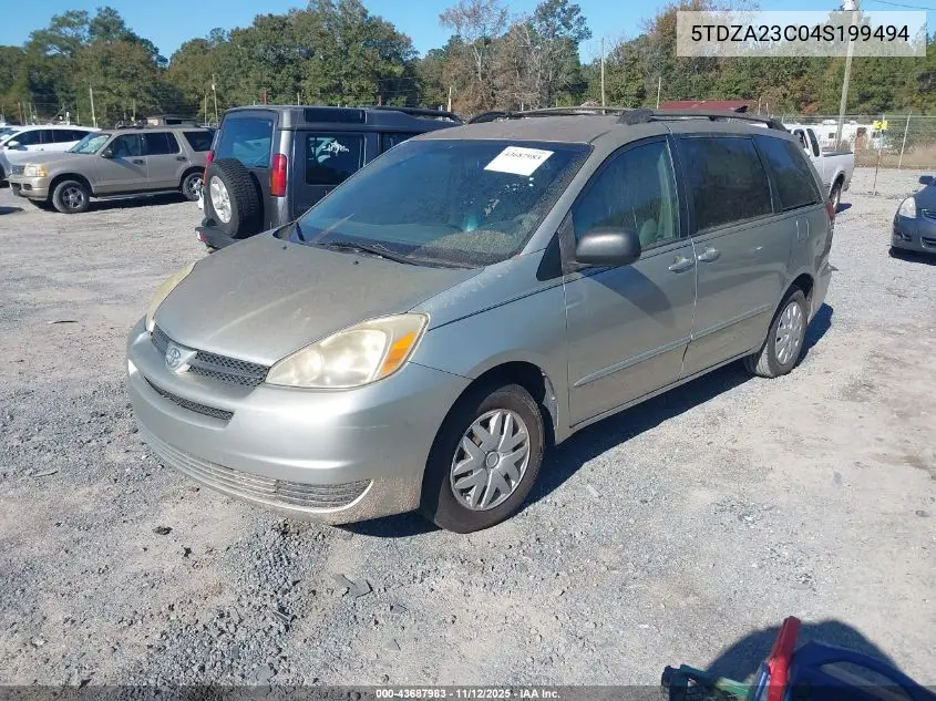 5TDZA23C04S199494 2004 Toyota Sienna Le