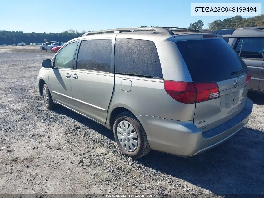 5TDZA23C04S199494 2004 Toyota Sienna Le