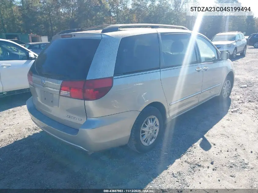 5TDZA23C04S199494 2004 Toyota Sienna Le
