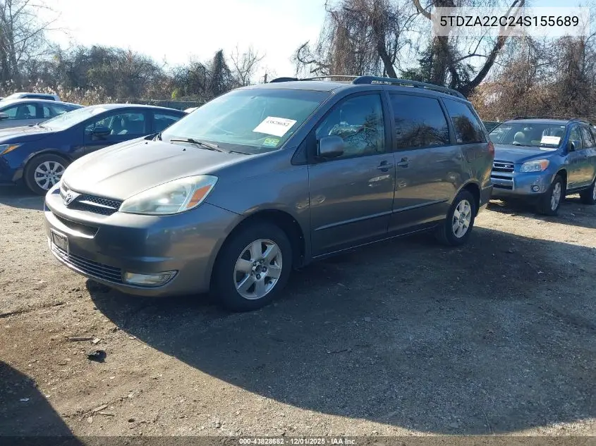 5TDZA22C24S155689 2004 Toyota Sienna Xle