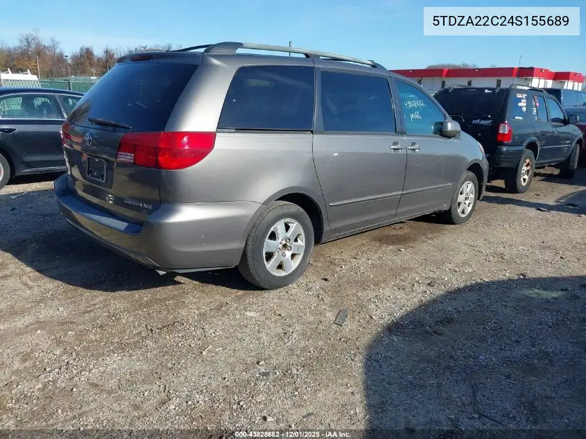 5TDZA22C24S155689 2004 Toyota Sienna Xle