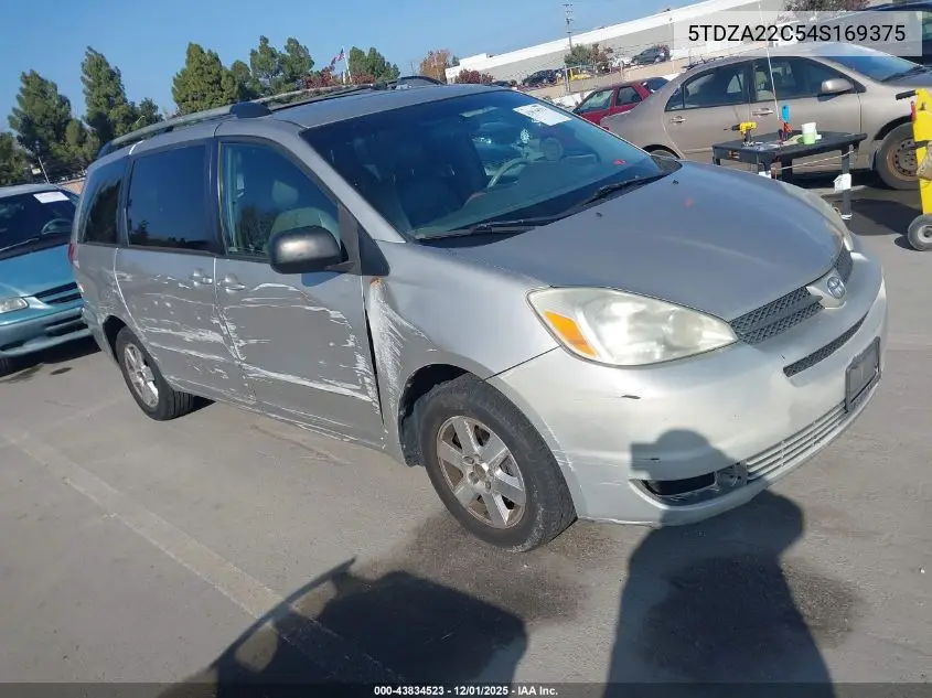 5TDZA22C54S169375 2004 Toyota Sienna Xle