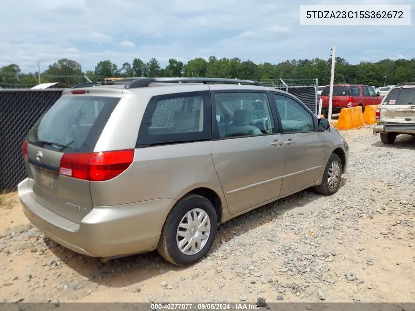 5TDZA23C15S362672 2005 Toyota Sienna Ce