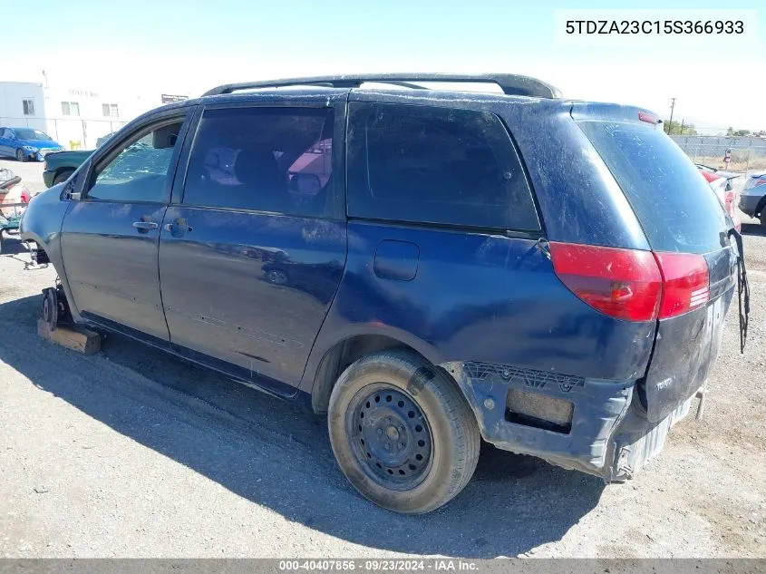 5TDZA23C15S366933 2005 Toyota Sienna Ce/Le