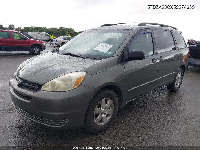 5TDZA23CX5S274655 2005 Toyota Sienna Le