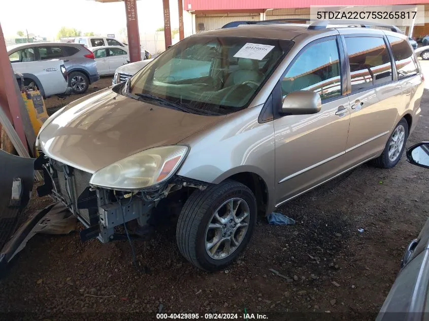 5TDZA22C75S265817 2005 Toyota Sienna Xle