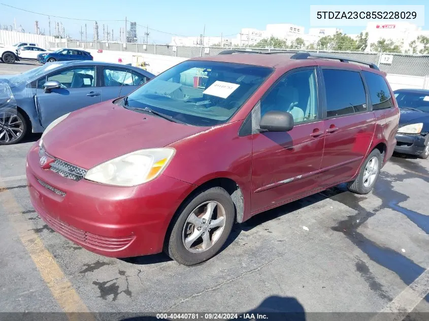 5TDZA23C85S228029 2005 Toyota Sienna Le