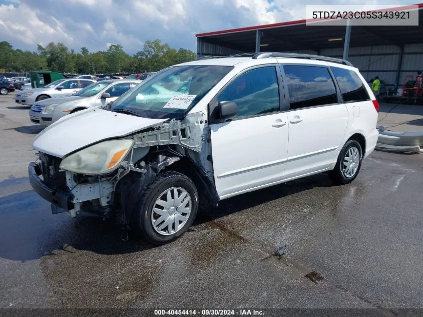 5TDZA23C05S343921 2005 Toyota Sienna Le