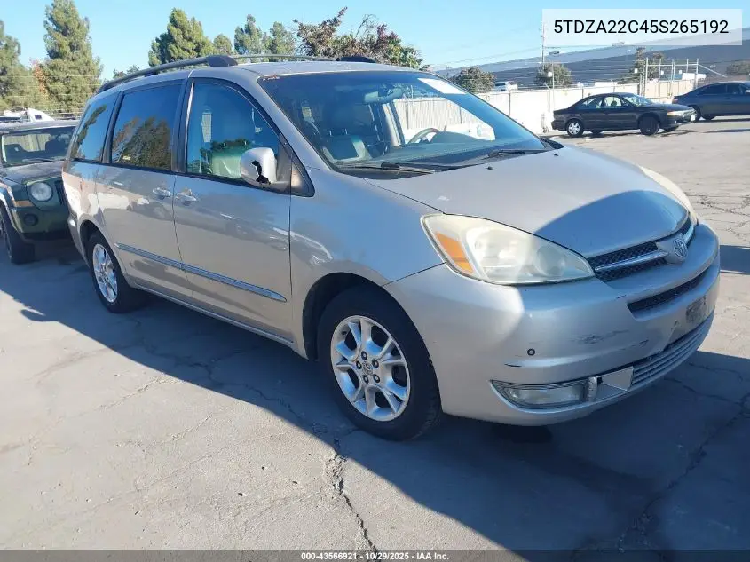 5TDZA22C45S265192 2005 Toyota Sienna Xle Limited