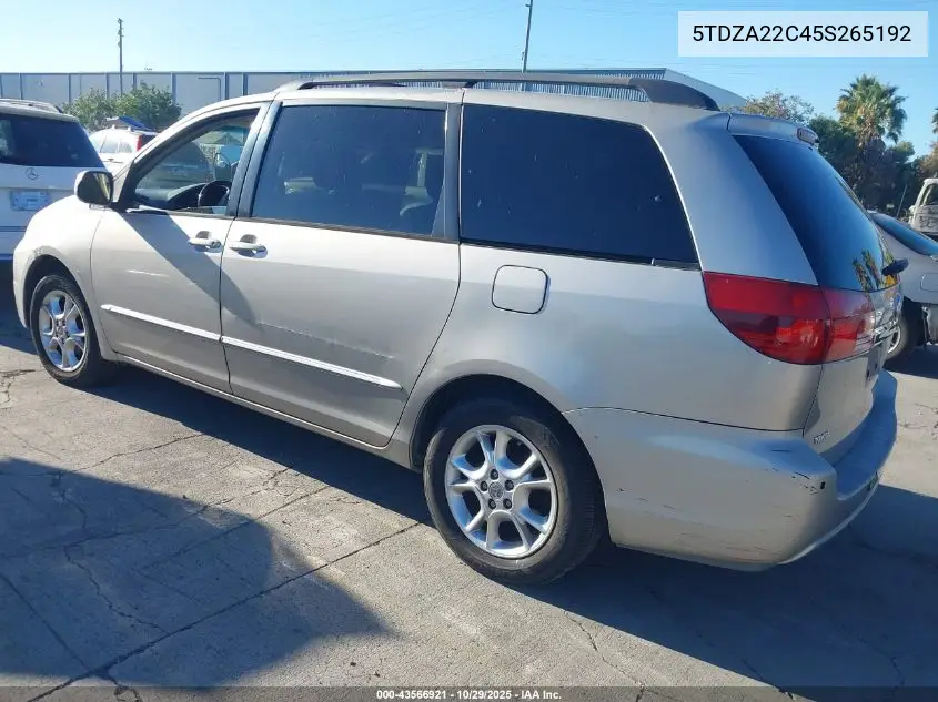 5TDZA22C45S265192 2005 Toyota Sienna Xle Limited
