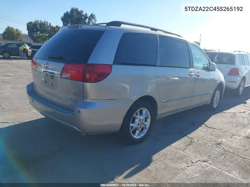 5TDZA22C45S265192 2005 Toyota Sienna Xle Limited