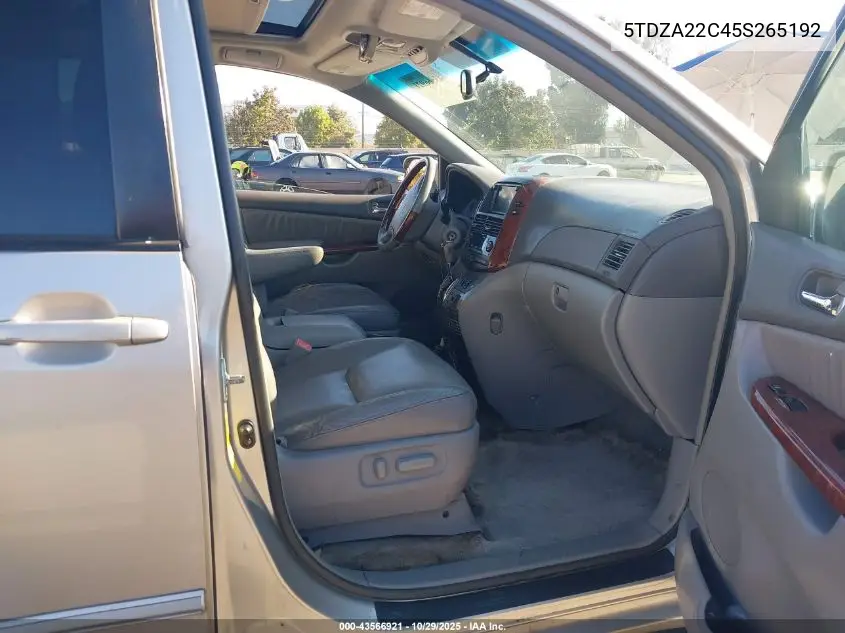 5TDZA22C45S265192 2005 Toyota Sienna Xle Limited