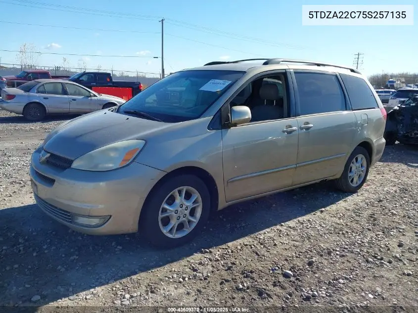 5TDZA22C75S257135 2005 Toyota Sienna Xle