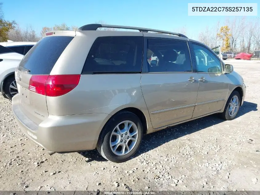 5TDZA22C75S257135 2005 Toyota Sienna Xle