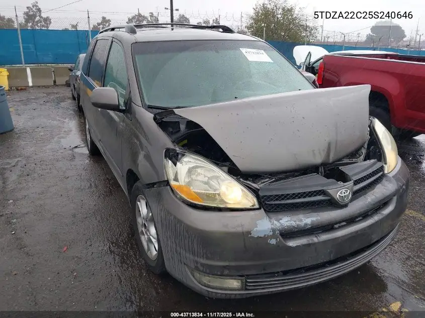 5TDZA22C25S240646 2005 Toyota Sienna Xle