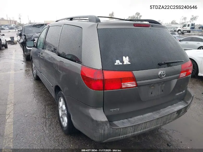 5TDZA22C25S240646 2005 Toyota Sienna Xle