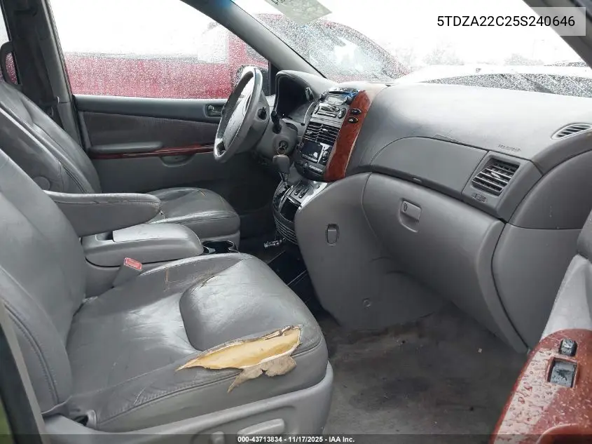 5TDZA22C25S240646 2005 Toyota Sienna Xle