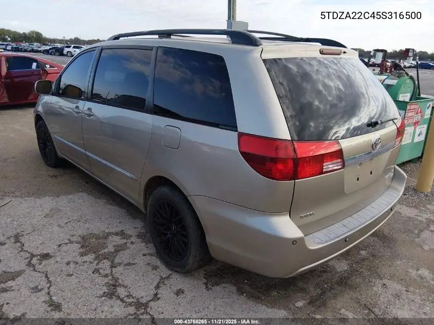 5TDZA22C45S316500 2005 Toyota Sienna Xle Limited
